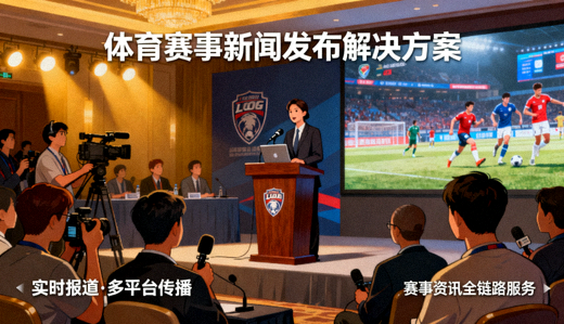 体育赛事新闻发布场景，用于体育资讯与赛事报道解决方案展示